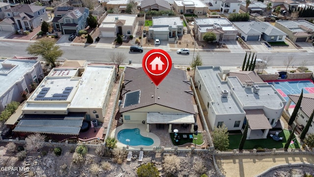 bird's eye view featuring a residential view