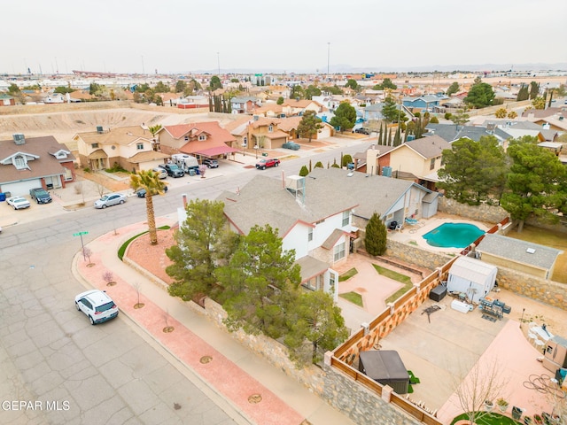 drone / aerial view with a residential view