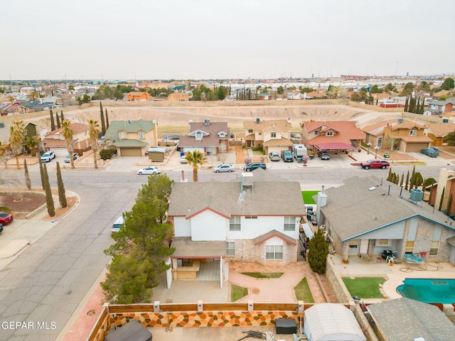 bird's eye view featuring a residential view