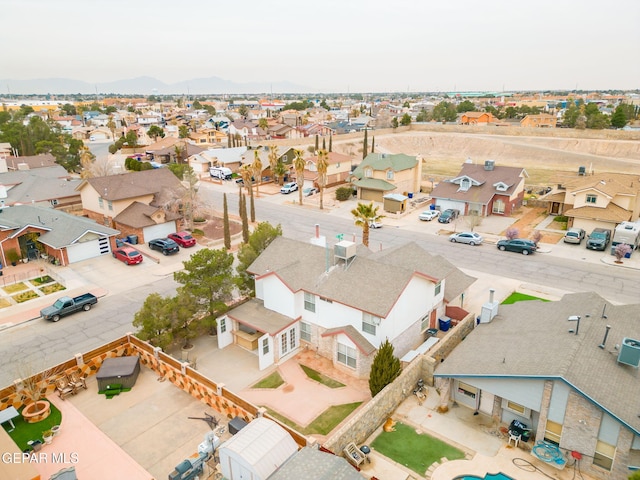 bird's eye view with a residential view