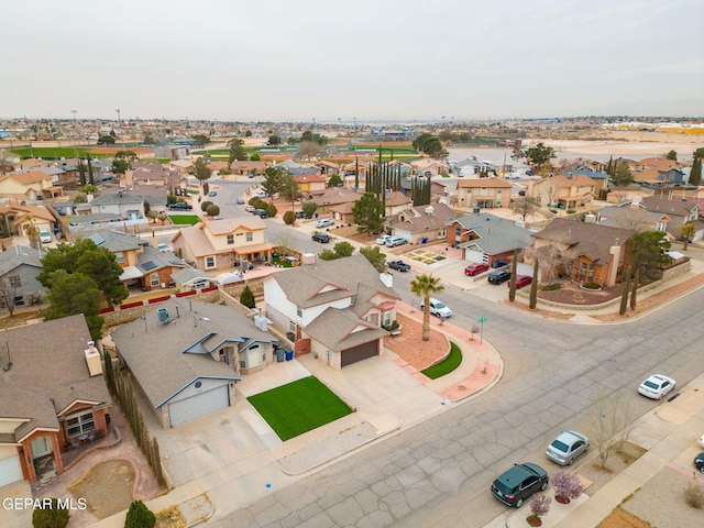 aerial view featuring a residential view