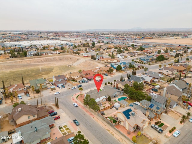 drone / aerial view with a residential view