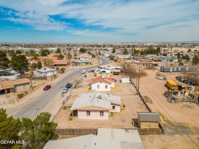 bird's eye view featuring a residential view