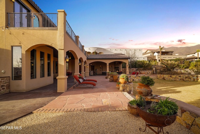 view of patio / terrace featuring a balcony