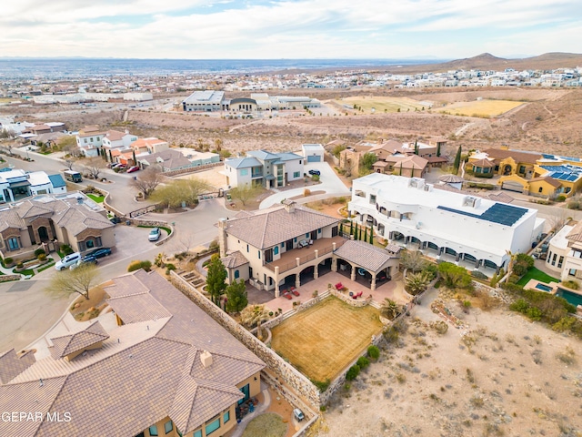 bird's eye view with a residential view