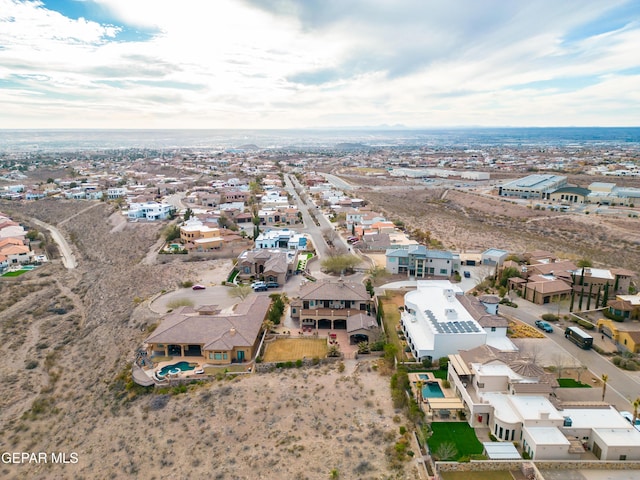 bird's eye view with a residential view