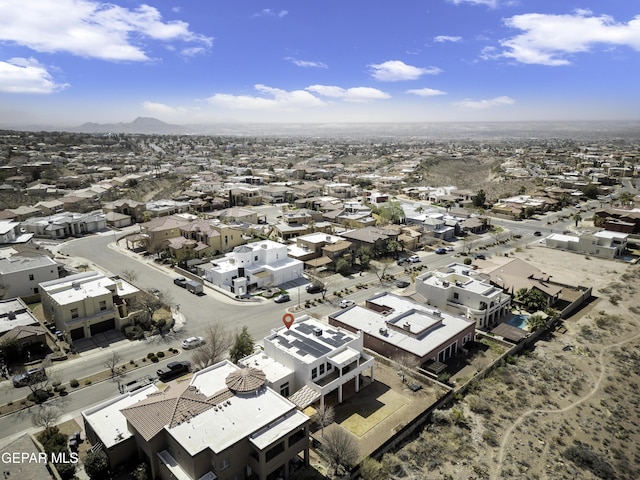 drone / aerial view featuring a residential view