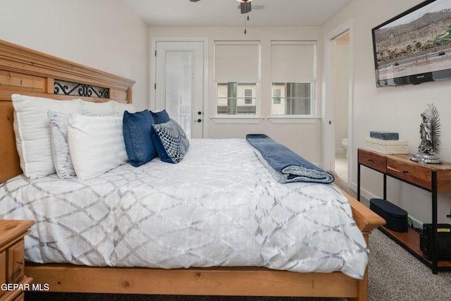 bedroom featuring connected bathroom