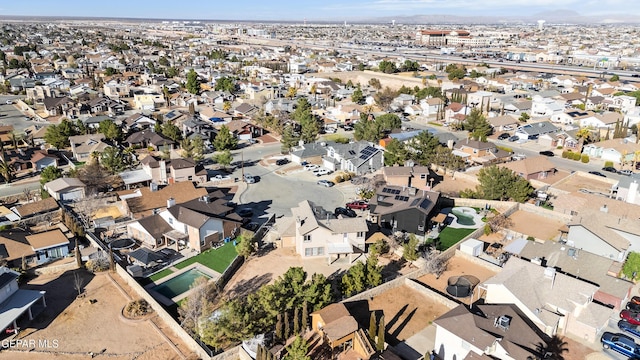 drone / aerial view with a residential view