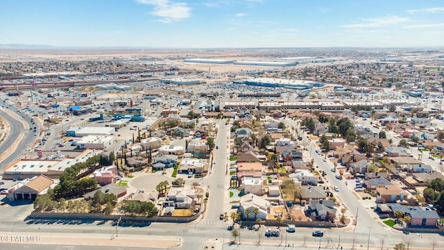 aerial view with a residential view