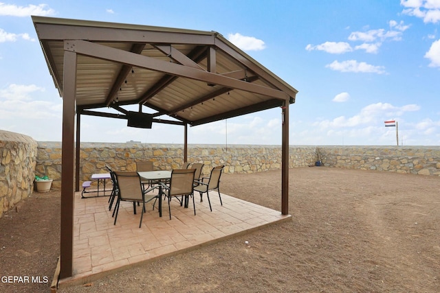 view of patio with outdoor dining space