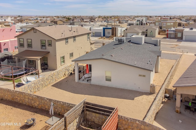 drone / aerial view with a residential view