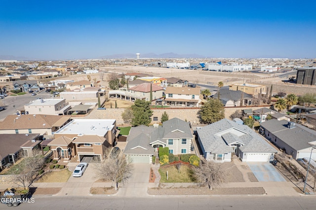 aerial view featuring a residential view