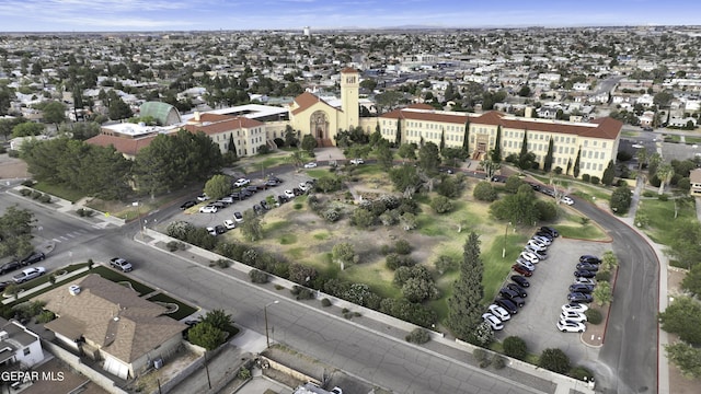 aerial view with a residential view