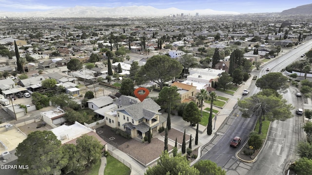 bird's eye view with a residential view