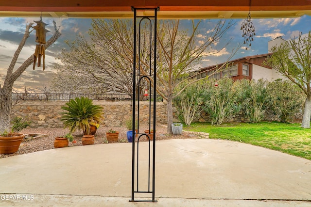 view of patio / terrace with a fenced backyard