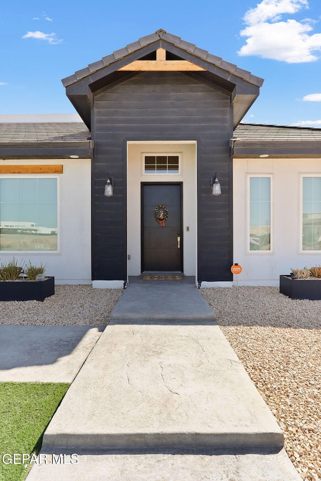 view of doorway to property