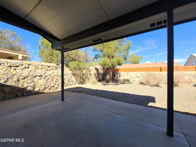 view of patio / terrace featuring a fenced backyard