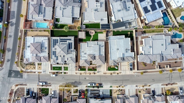 bird's eye view with a residential view