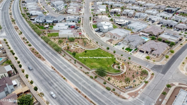 birds eye view of property featuring a residential view