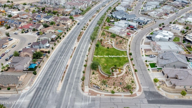 drone / aerial view featuring a residential view