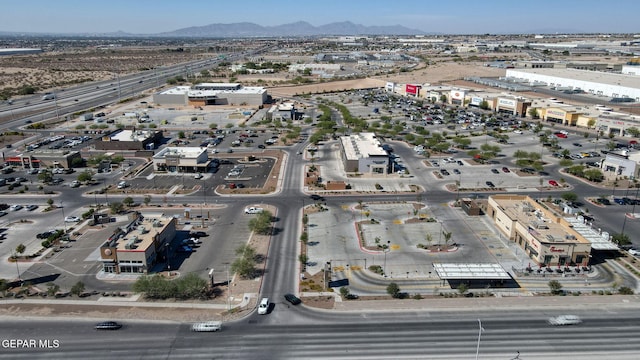 bird's eye view featuring a mountain view