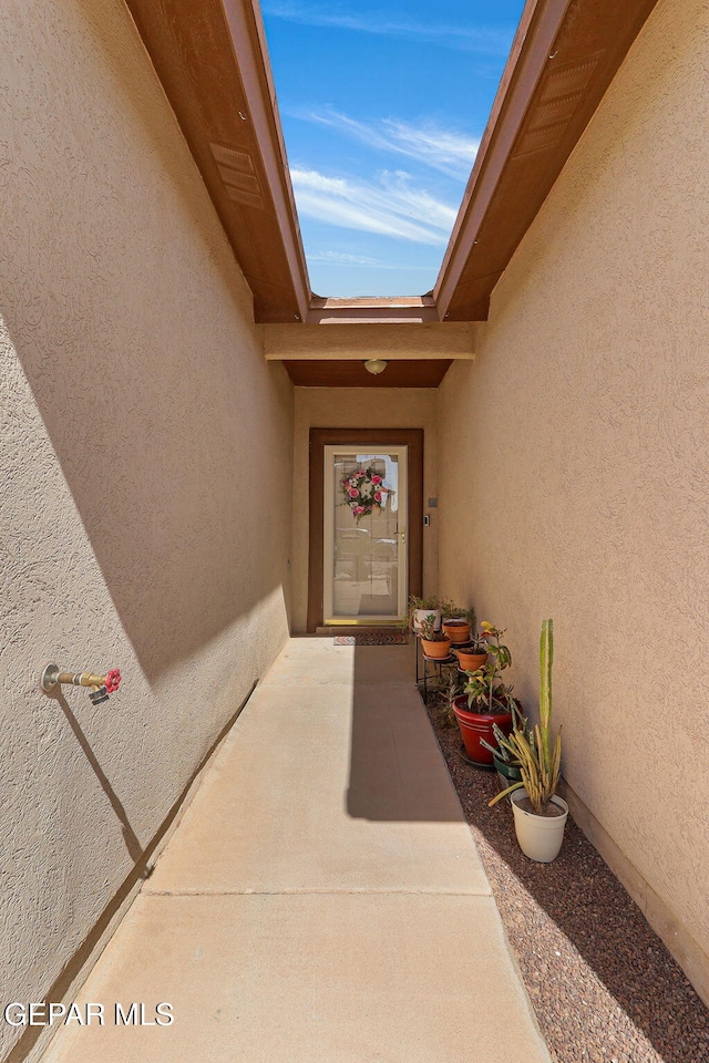 view of doorway to property