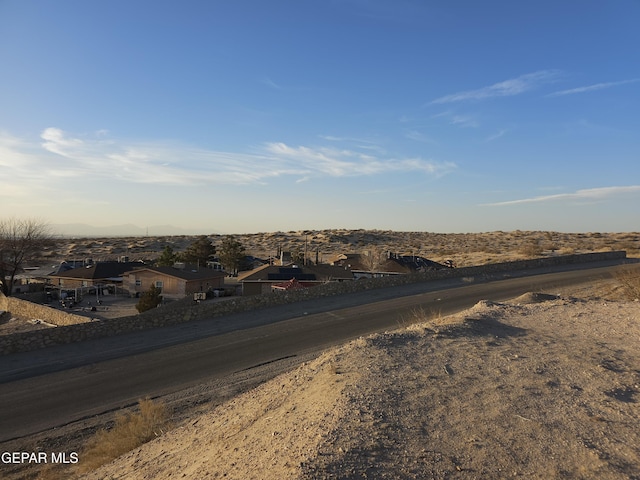 view of road with a residential view