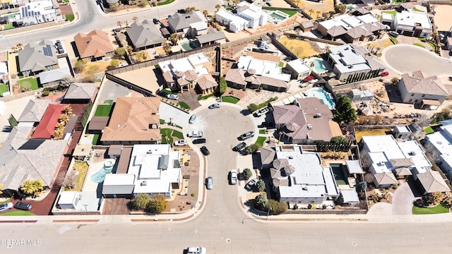 drone / aerial view with a residential view