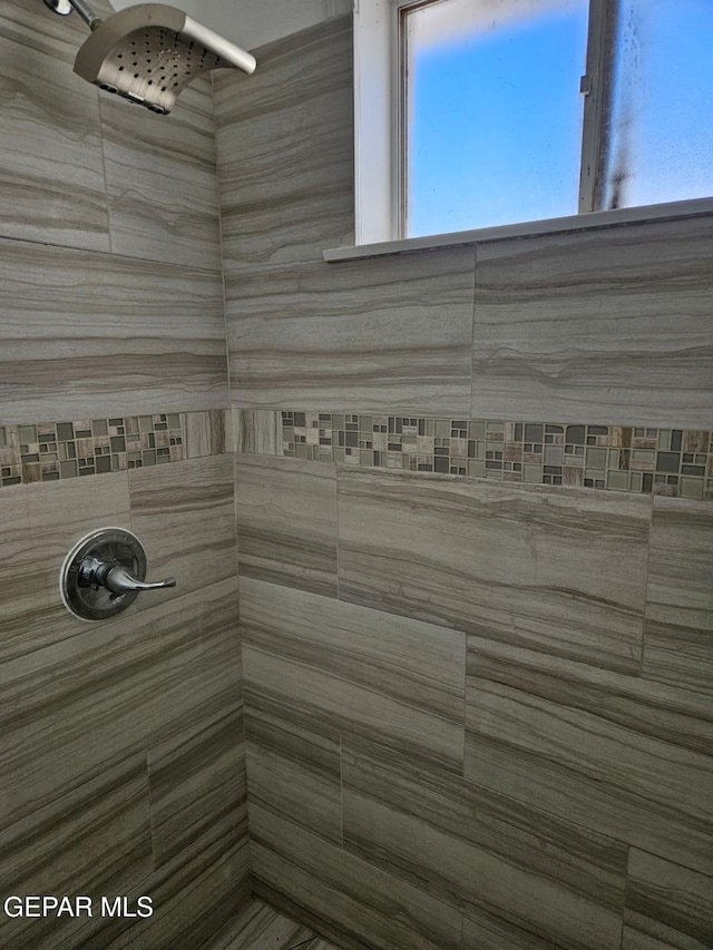 room details with tiled shower