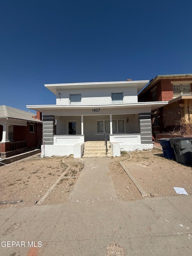 view of front of house featuring covered porch