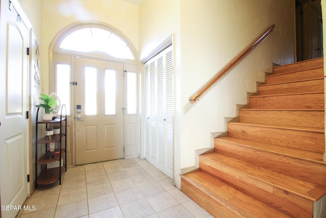 foyer entrance with stairway