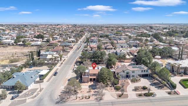 aerial view with a residential view