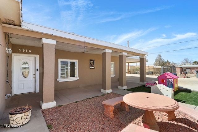 view of patio with a porch