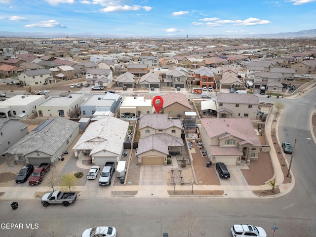 bird's eye view featuring a residential view