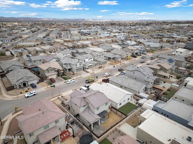 drone / aerial view with a residential view