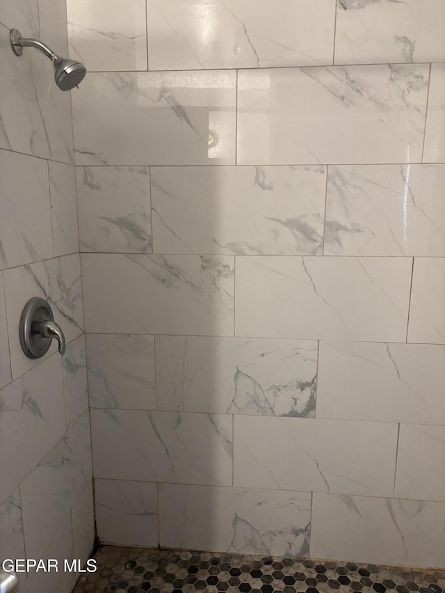 full bathroom with a tile shower