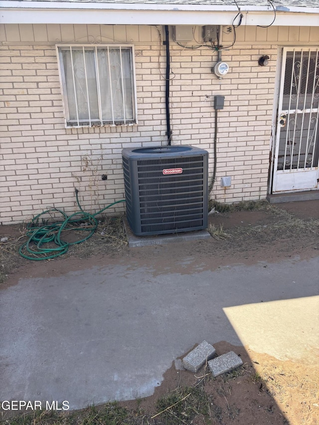 details with brick siding and central AC