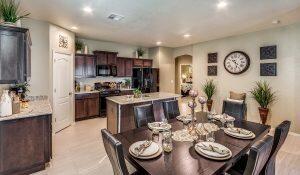 dining room featuring recessed lighting and arched walkways