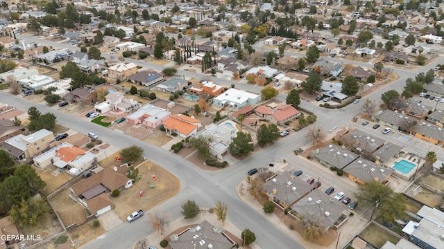 aerial view with a residential view