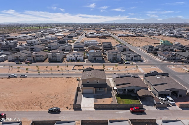 aerial view with a residential view