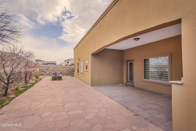 view of patio with fence