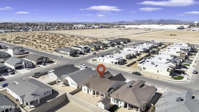 drone / aerial view with a residential view