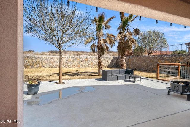 view of patio / terrace featuring a fenced backyard