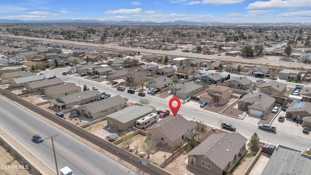 drone / aerial view with a residential view