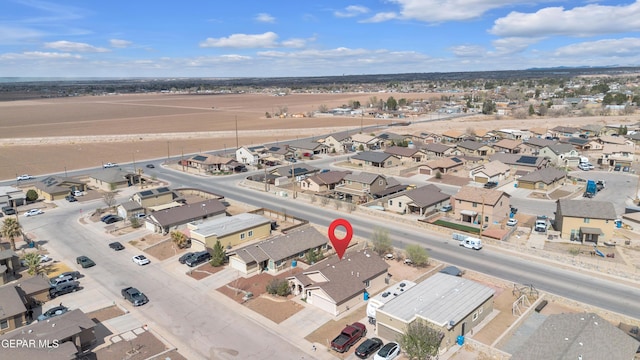 bird's eye view with a residential view