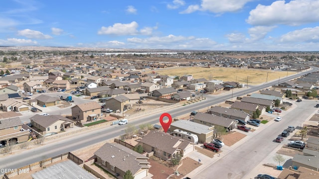 aerial view with a residential view