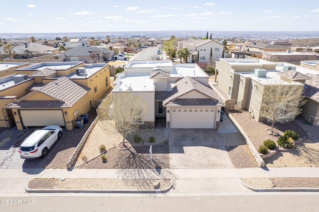 drone / aerial view with a residential view