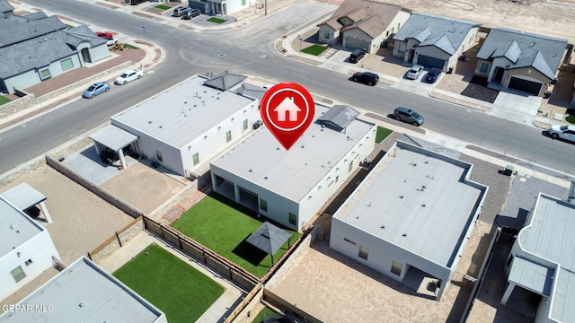 bird's eye view featuring a residential view