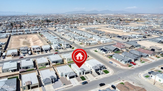 drone / aerial view with a residential view